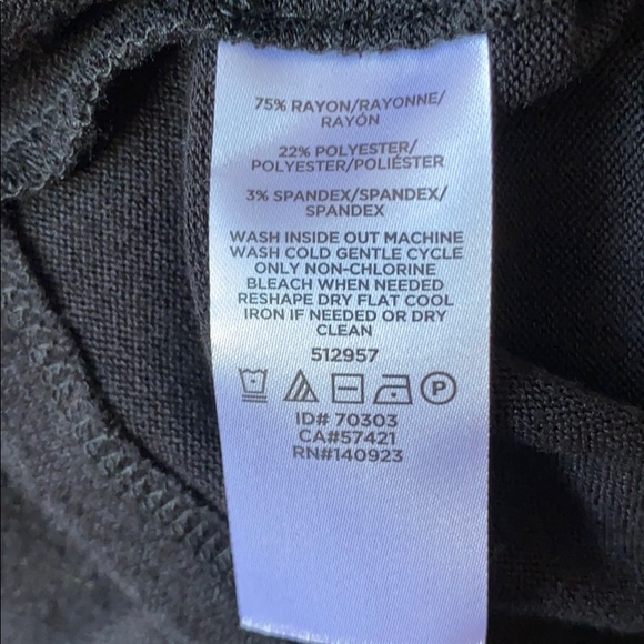 NWT black Loft long sleeve top w/gathered front XS - Picture 8 of 8